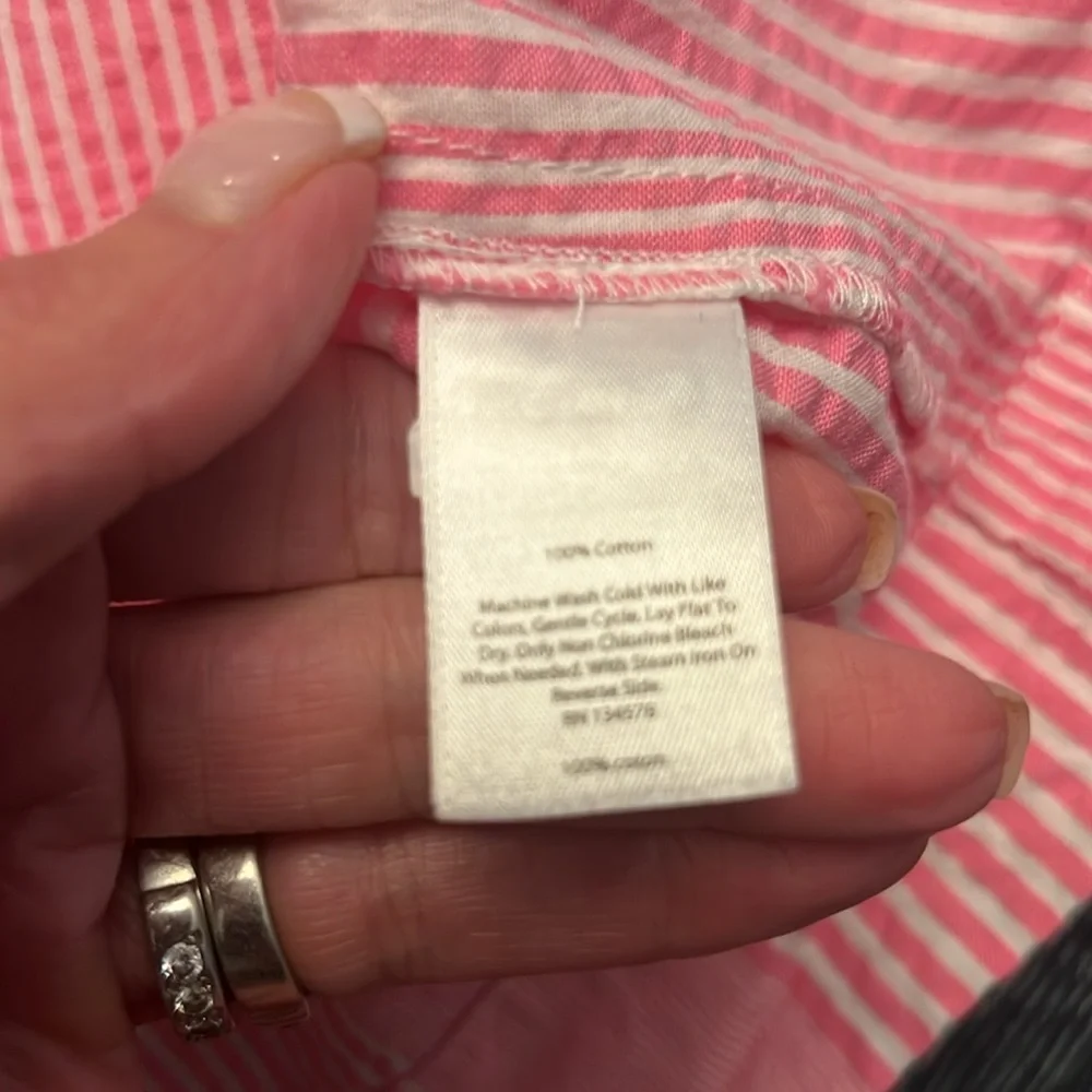 Vineyard Vines Pink and White Striped Sleeveless Top-2